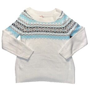 Vintage OP Sweater Ocean Pacific Fair Isle Size XL Pastel Lightweight Y2K